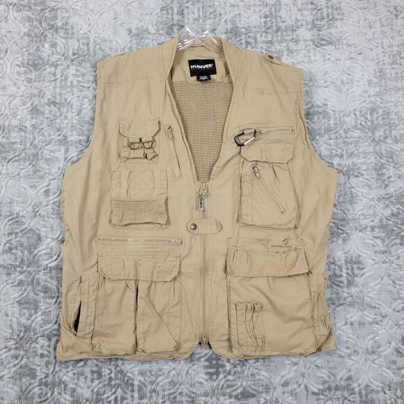 Humvee Adventure Gear Vest Mens XL Safari Photo Cargo Pockets Outdoor Khaki - Picture 1 of 10